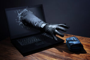 Hacking reaching for wallet